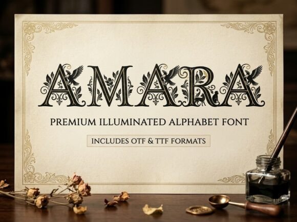 Amara: The Decorative Display Font for Bold Branding