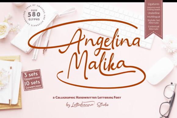 Angelina Malika: A Calligraphic Font for Elevated Design