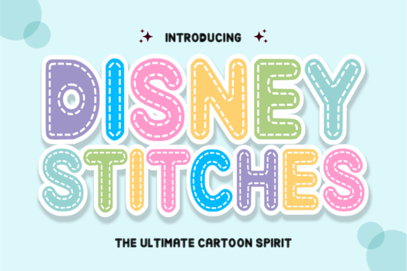 Disney Stitches: The Whimsical Display Font for Magical Projects