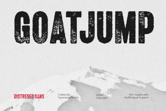 Goatjump: Bold Distressed Display Font for Authentic Brands
