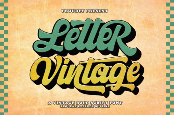 Letter Vintage: The Bold Retro Font for Striking Designs