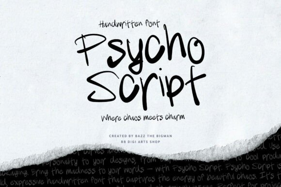 Psycho Script: The Handwritten Font with a Rebellious Edge