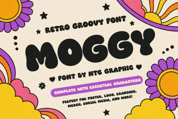 Unlock Groovy Creativity with Moggy: A 70s-Inspired Display Font